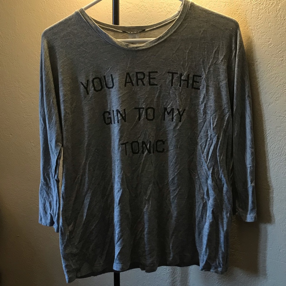 Quarter Sleeve Gray Gin and Tonic Shirt